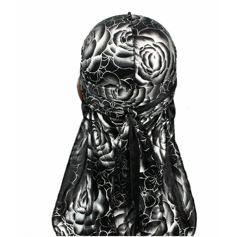 Rose Silk Pirate Hat Hip Hop Cape Hat For Men