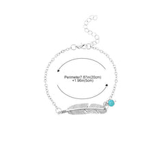 Ethnic Style Feather Anklet Female Leaf Anklet Foot Jewelry