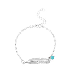 Ethnic Style Feather Anklet Female Leaf Anklet Foot Jewelry