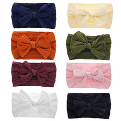 6pcs Soft Bowknot Headbands for Baby Girls