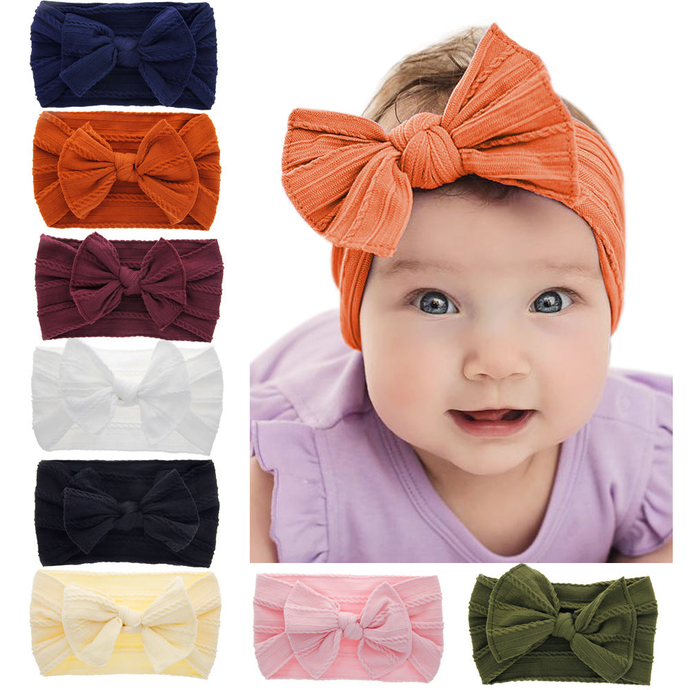 6pcs Soft Bowknot Headbands for Baby Girls