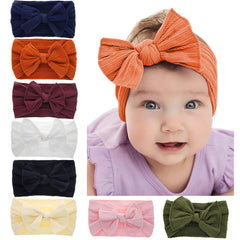 6pcs Soft Bowknot Headbands for Baby Girls