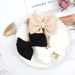 10pcs 4.5in 11 Bowknot Headbands Soft Elastic Nylon Headwear Baby Girls
