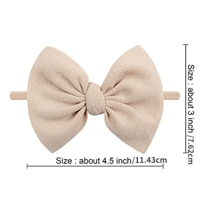 10pcs 4.5in 11 Bowknot Headbands Soft Elastic Nylon Headwear Baby Girls