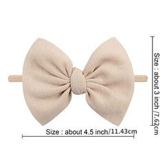 10pcs 4.5in 11 Bowknot Headbands Soft Elastic Nylon Headwear Baby Girls