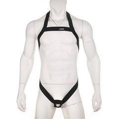 Men's Sleeveless Body Chest Harness Elastic Nylon Cosplay Costume