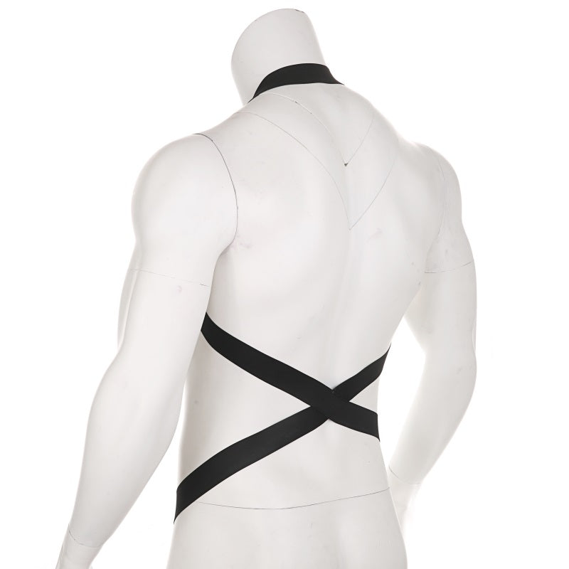 Men's Sleeveless Body Chest Harness Elastic Nylon Cosplay Costume
