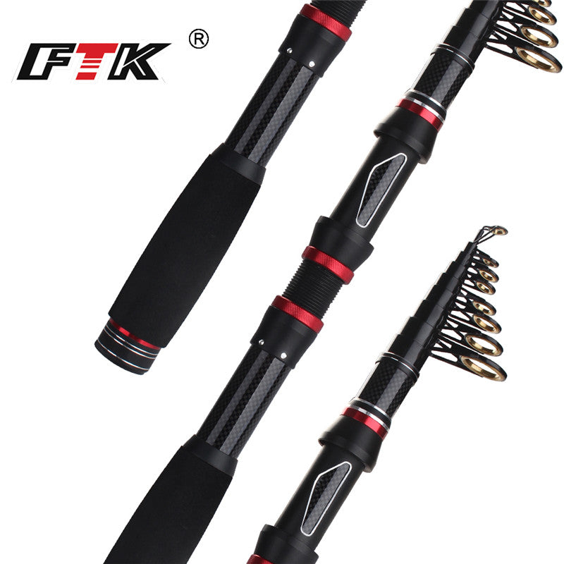 Telescopic Carbon Fiber Fishing Rod for Saltwater Freshwater Fishing