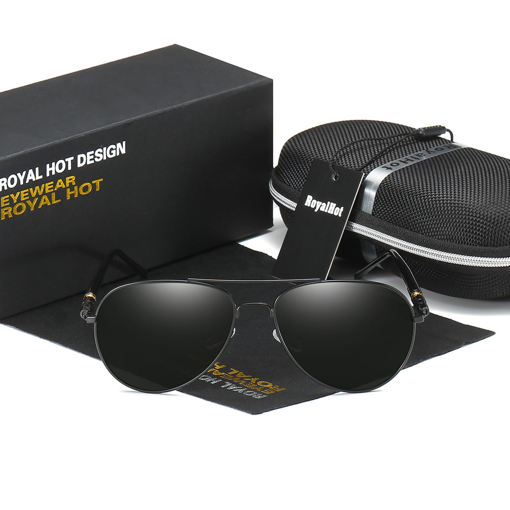 RoyalHot Men's Polarized Toad Mirror Sunglasses