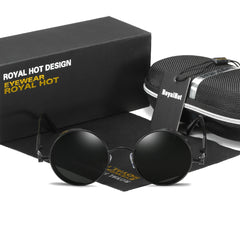 RoyalHot Men's Polarized Round Frame Vintage Sunglasses