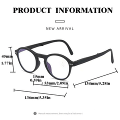 Folding Anti Light Reading Glasses with Case