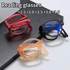 Folding Anti Light Reading Glasses with Case