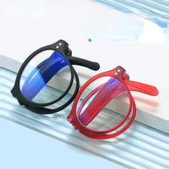 Folding Anti Light Reading Glasses with Case