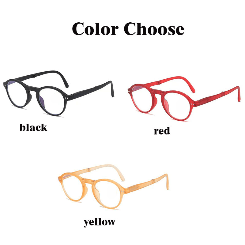 Folding Anti Light Reading Glasses with Case