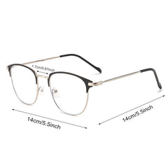 Men's Square Flat Metal Frame Glasses Casual Party Decorative Eyeglasses