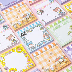 Cute Cartoon Message Board for Girls, Ins Wind Sticker, Reusable, 80 Pages