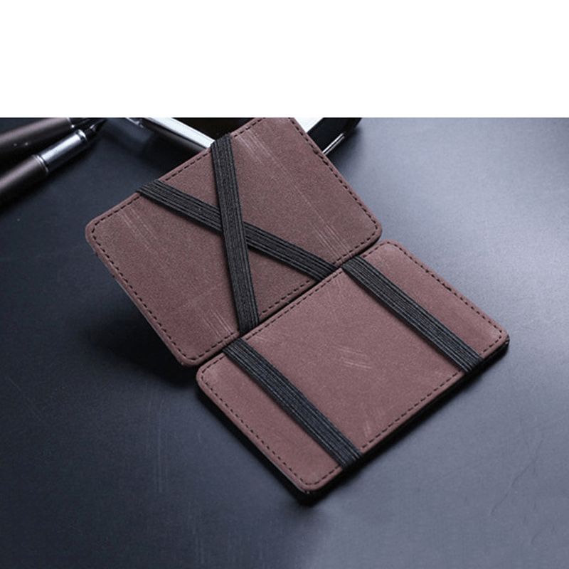 Vintage Slim Card Holder Engraved Card Holder PU Leather Pocket