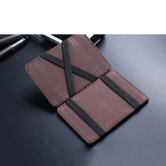 Vintage Slim Card Holder Engraved Card Holder PU Leather Pocket