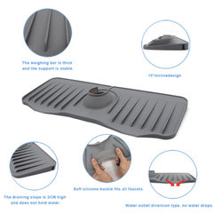 Adjustable Silicone Faucet Mat Sponge Drain Rack