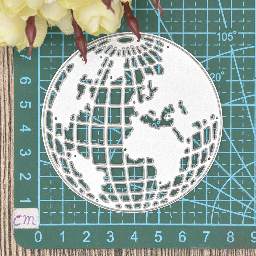 Earth Die Cuts Globe Shape Cutting Die For Card Making Scrapbooking DIY Crafts