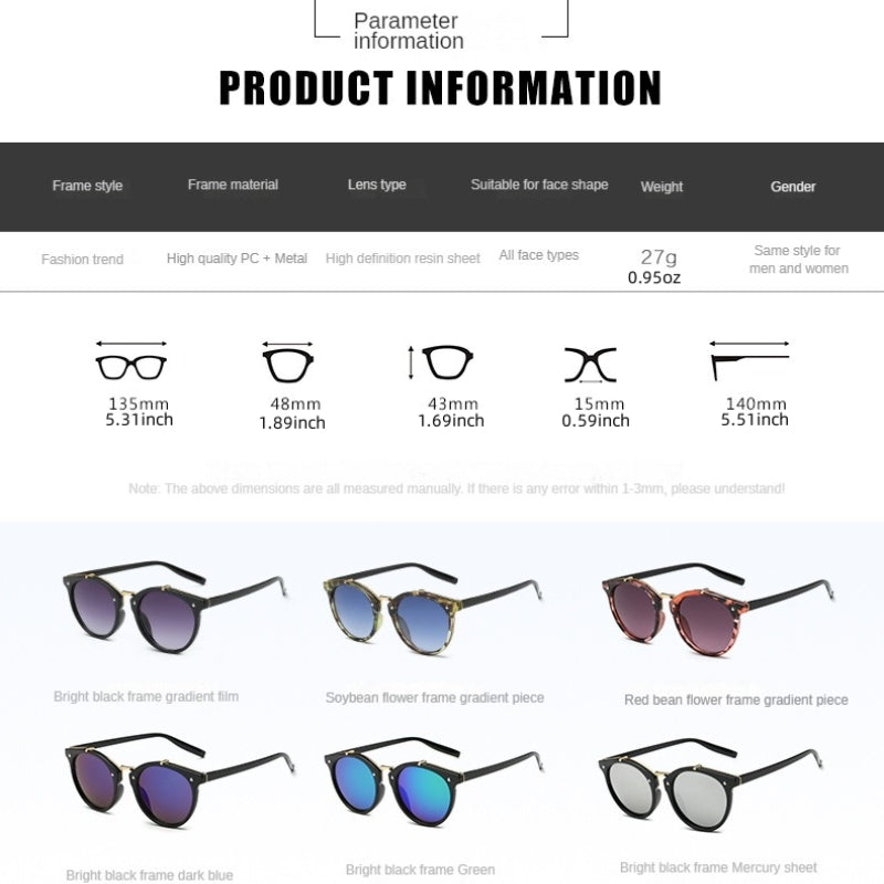 Vintage Round Sunglasses UV400 Protection