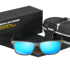 RoyalHot Square Frame Polarized Sunglasses for Driving Fishing