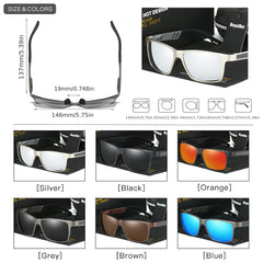 RoyalHot Square Frame Polarized Sunglasses for Driving Fishing
