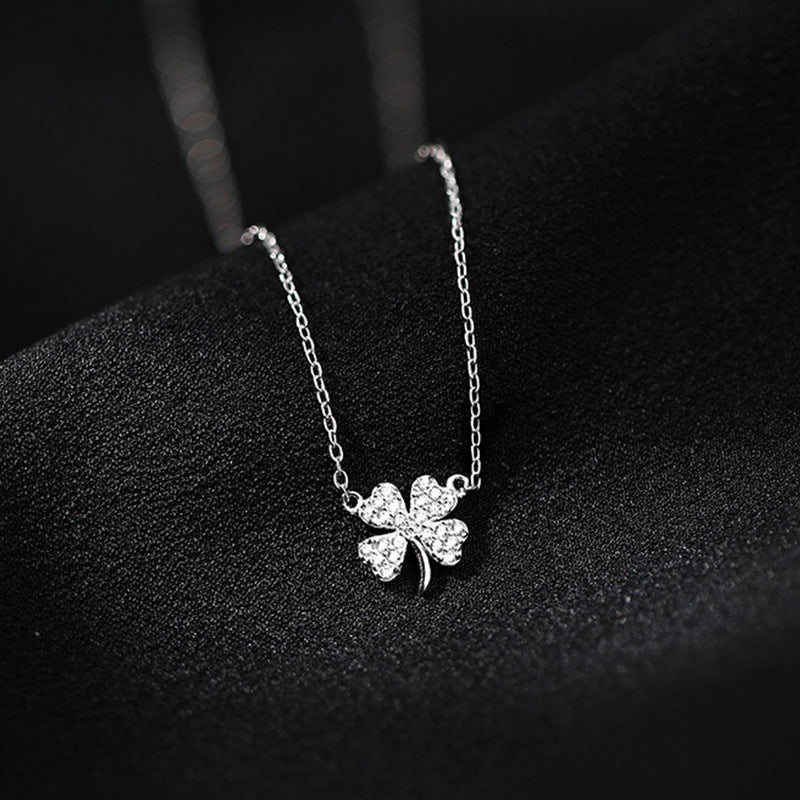 Classic Clover Silver Pendant Necklace for Men Women