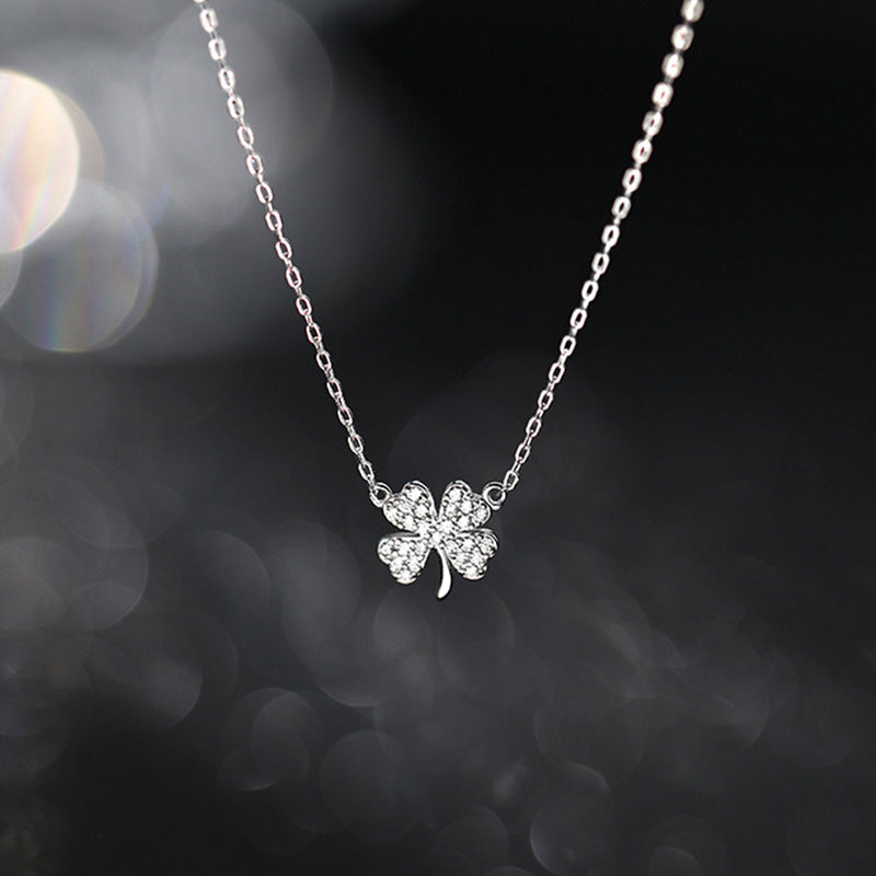 Classic Clover Silver Pendant Necklace for Men Women