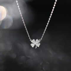 Classic Clover Silver Pendant Necklace for Men Women