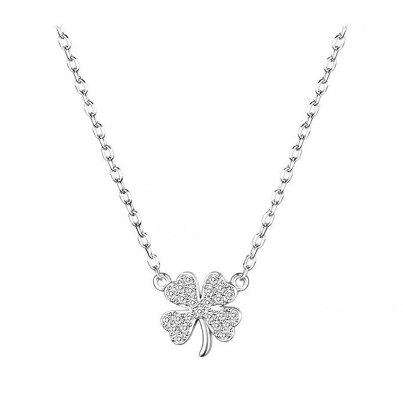 Classic Clover Silver Pendant Necklace for Men Women