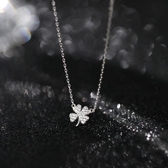 Classic Clover Silver Pendant Necklace for Men Women