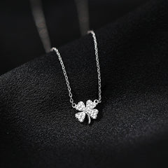 Classic Clover Silver Pendant Necklace for Men Women
