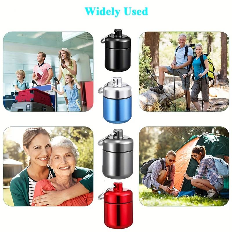Waterproof Pill Organizer Keychain Box