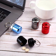 Waterproof Pill Organizer Keychain Box