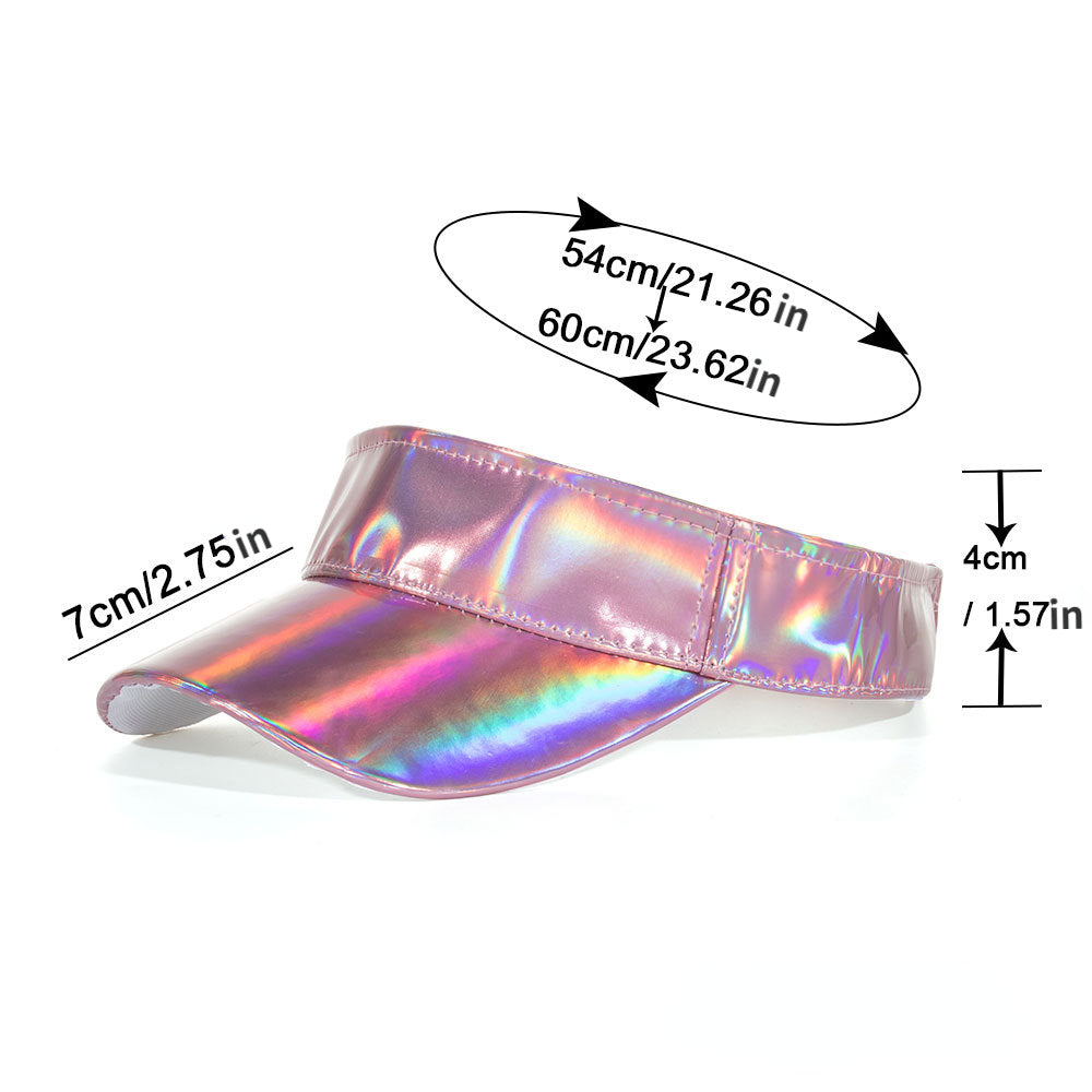 PU Laser Y2K Empty Top Hat Sun Hat