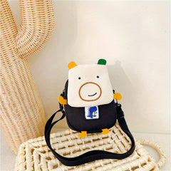 Cartoon Animal Canvas Shoulder Bag Messenger Bag Coin Purse Gift For Kids