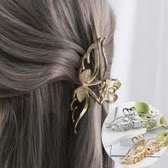 Metal Opal Stone Hair Claw Large Shark Claw Hair Clip