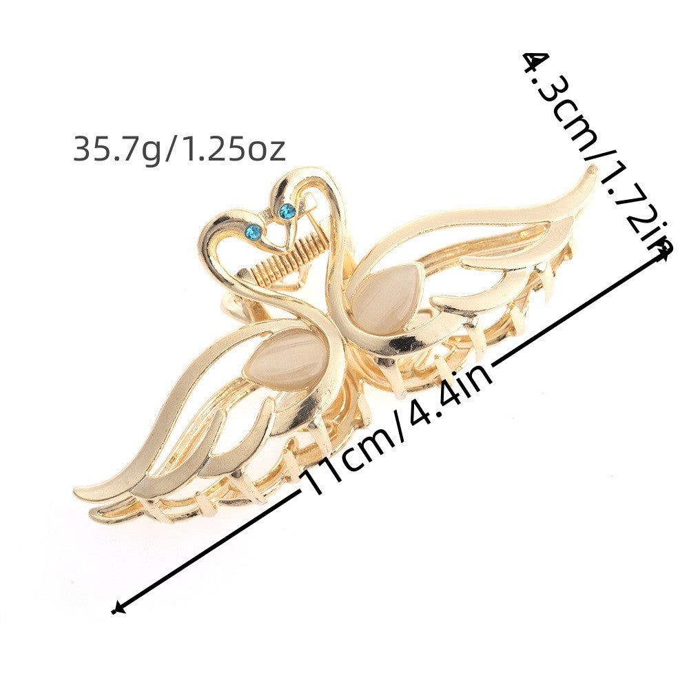 Metal Opal Stone Hair Claw Large Shark Claw Hair Clip