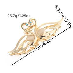 Metal Opal Stone Hair Claw Large Shark Claw Hair Clip