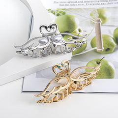 Metal Opal Stone Hair Claw Large Shark Claw Hair Clip
