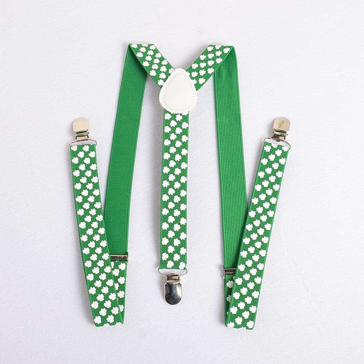 Men's Striped Elastic Strap Four Button Buckles Overall Suspenders