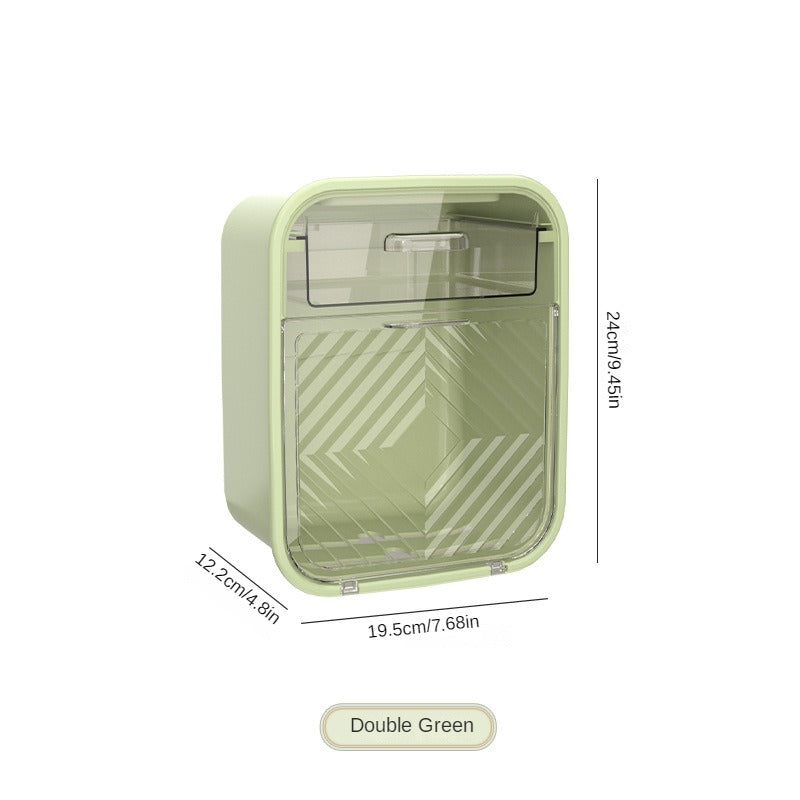 Wall Mounted Tissue Box with Waterproof Protection for Bathroom