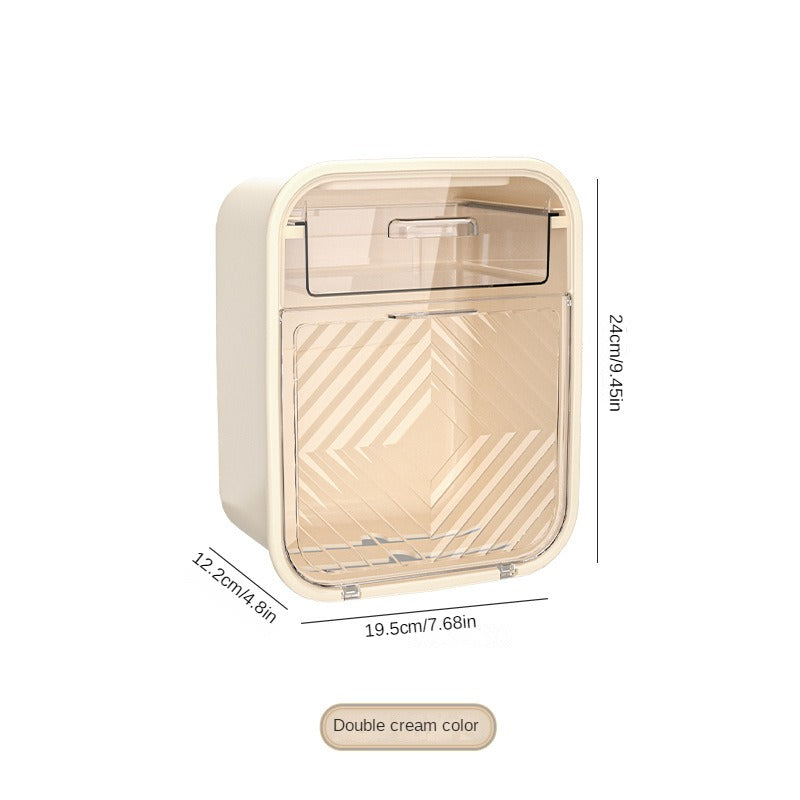 Wall Mounted Tissue Box with Waterproof Protection for Bathroom