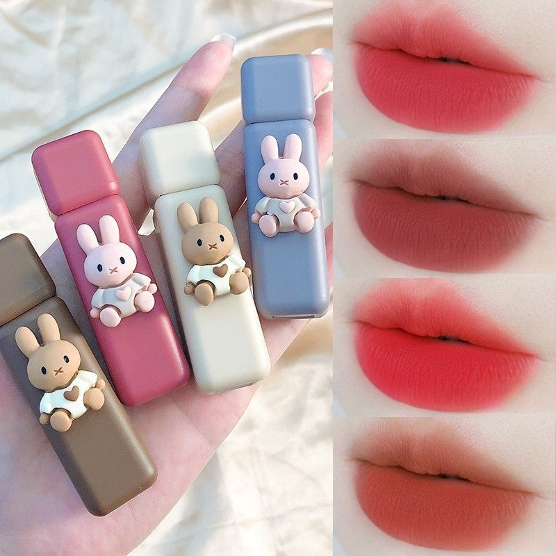 4pcs Velvet Matte Liquid Lipstick Set Long-lasting Lip Mud Makeup