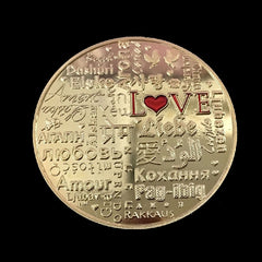 1pc Love Coin Multilingual Souvenir Coin