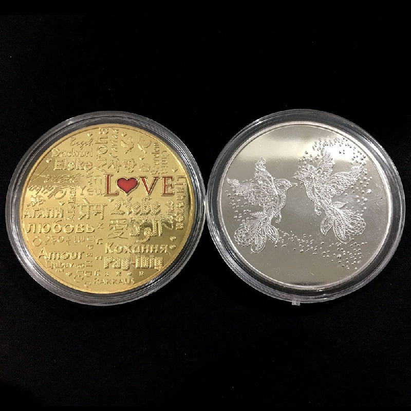1pc Love Coin Multilingual Souvenir Coin
