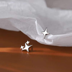 Star Silver Golden Earrings Ear Clip Jewelry Men Women