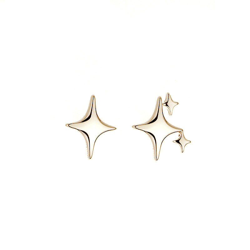 Star Silver Golden Earrings Ear Clip Jewelry Men Women