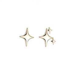 Star Silver Golden Earrings Ear Clip Jewelry Men Women
